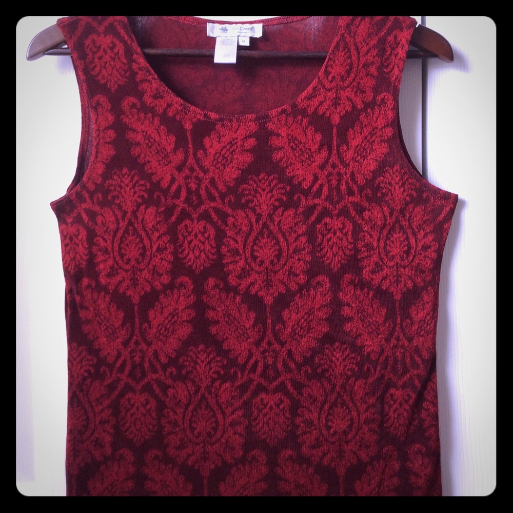 Coldwater Creek, Red and Black Tank Top
